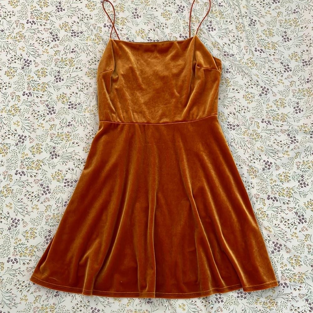 Urban Outfitters Orange Chrome Dress